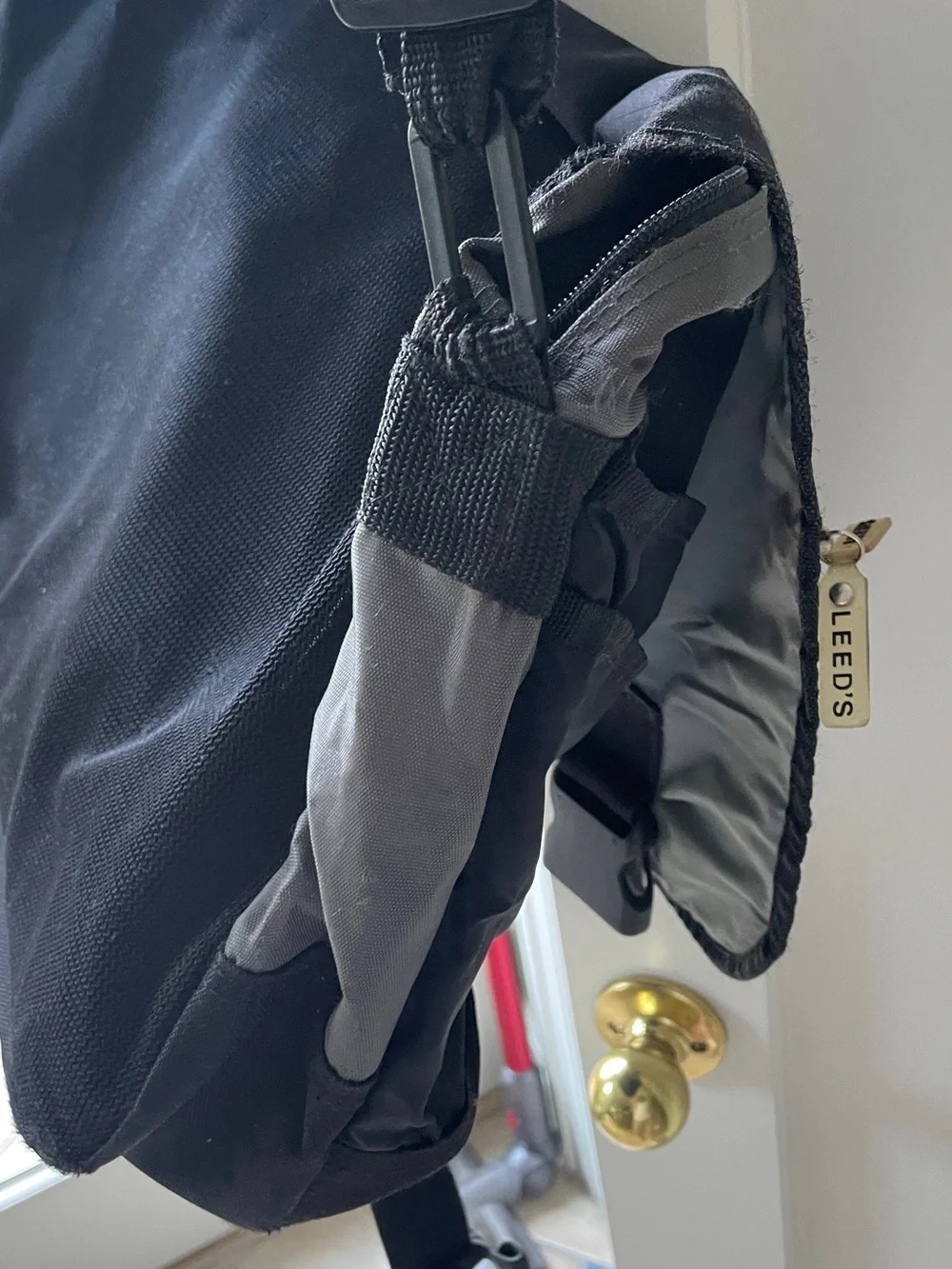 New York Times Black & Gray Messenger Bag